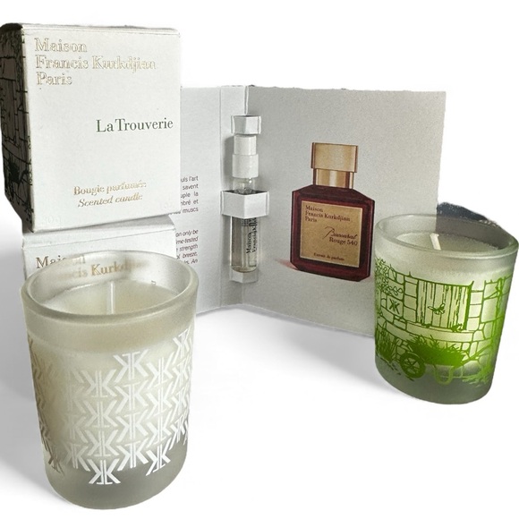 Maison F Kurkdjian bougie scent candle mini set & Baccarat rouge extrait sample - Picture 1 of 5